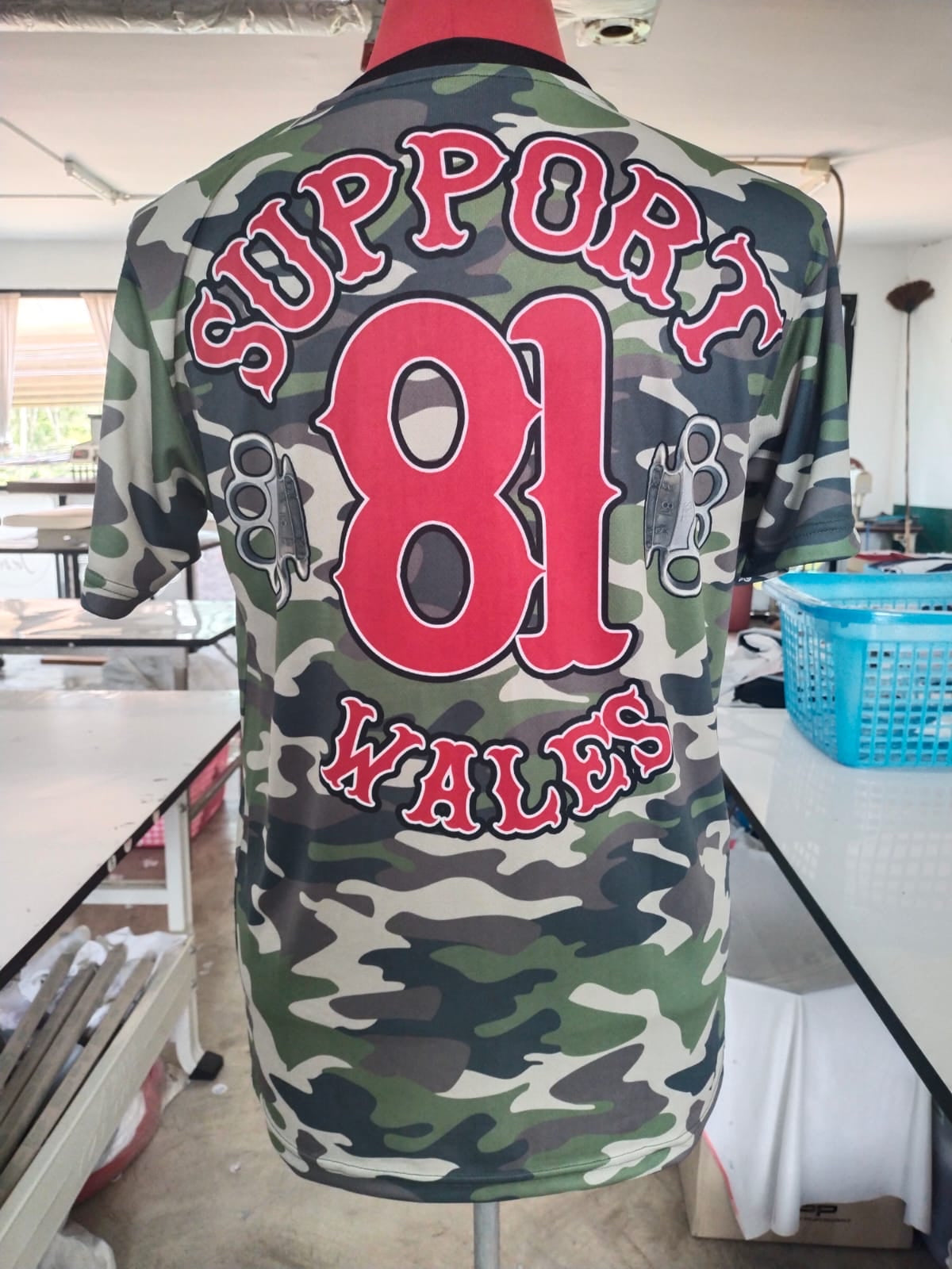 Swansea Support 81 T-shirt in Green Camo