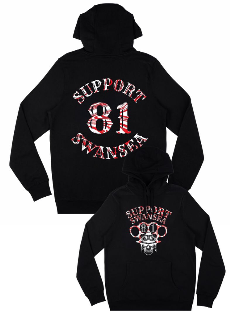 Swansea Support 81 Hoodie in Black